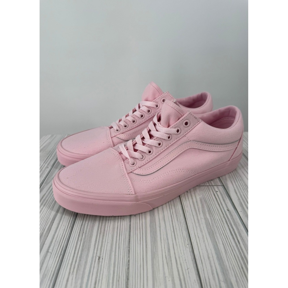Vans Old Skool Pink Monochromatic Canvas Low Top Skate Shoes Mens 6 Womens 7.5